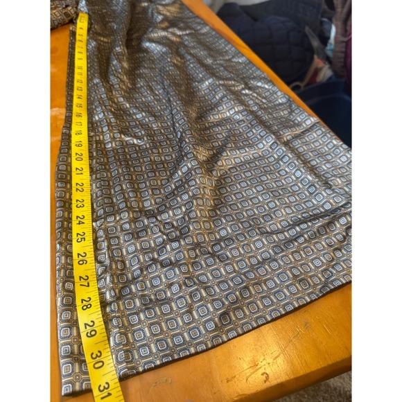 BANANA REPUBLIC Wom. Size 8 %100 Silk Geometric Print Wide Leg Palazzo Pants - Picture 9 of 11